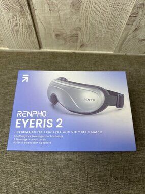 Renpho Heated Eye Massager Migraine Relief w/ BT & Adj Strap Rechargeable